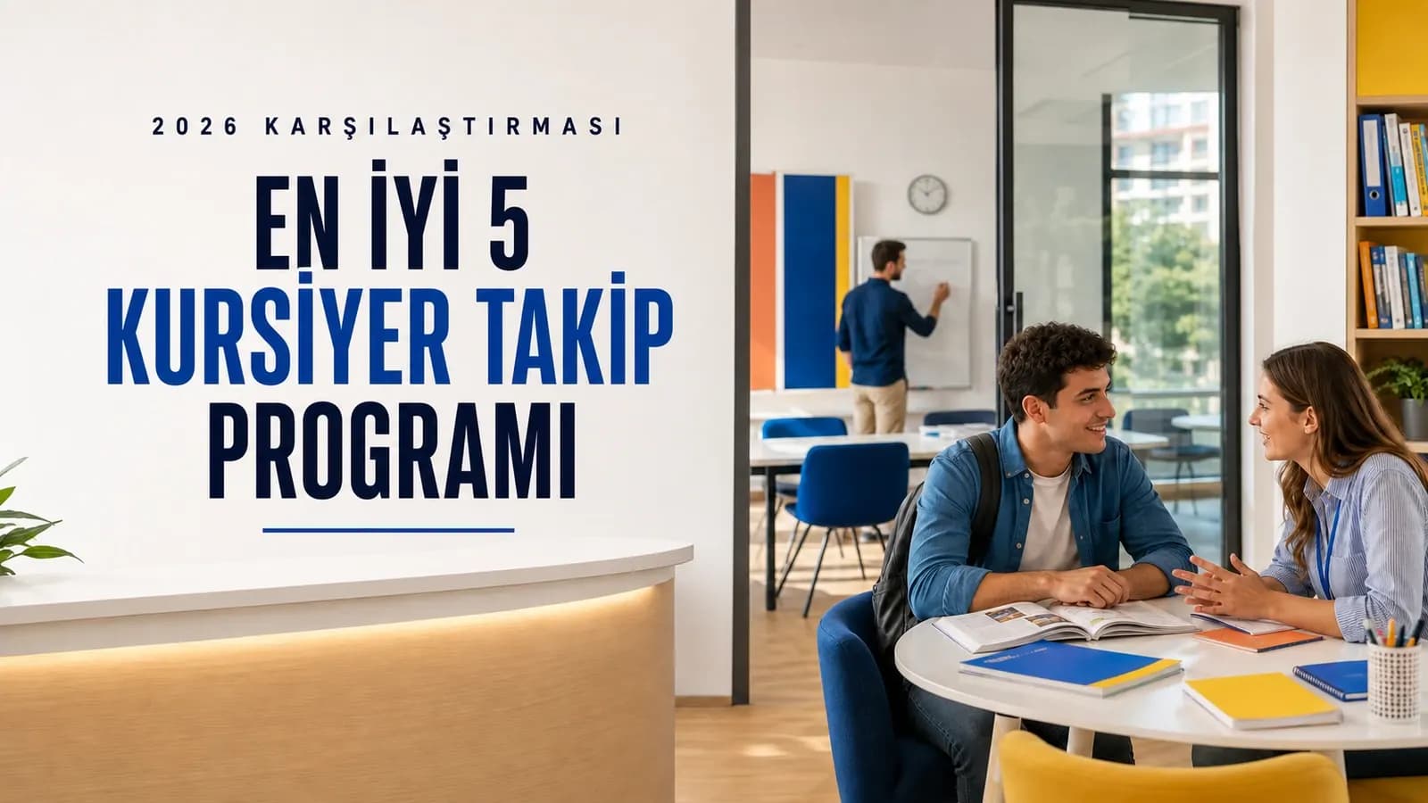 Kursiyer takip programı kullanan eğitim merkezi ekibi