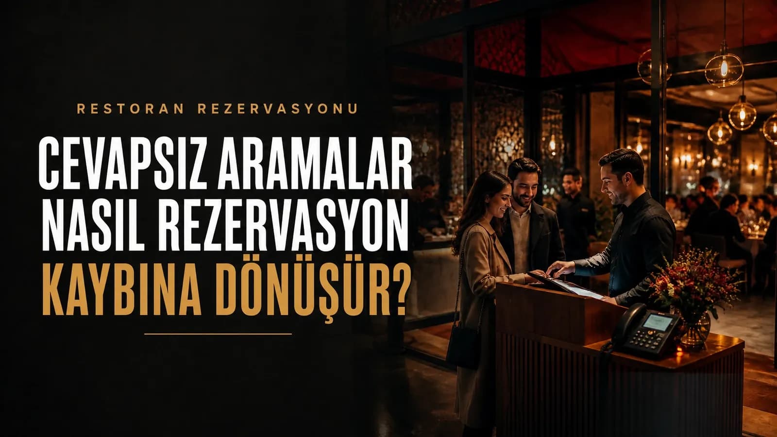Yoğun servis sırasında restoran telefon rezervasyonunu karşılayan sesli asistan